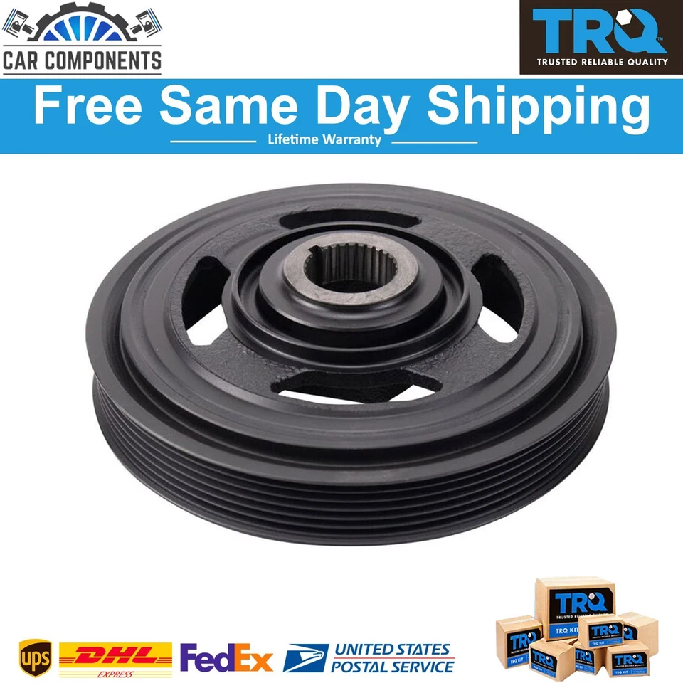 TRQ Engine Crankshaft Vibration Damper Fits 2007-2020 Acura Honda - Image 1 of 4