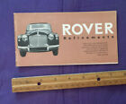 Vintage "ROVER Refinements"  Rover Company Sales brochure publication 534