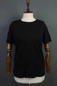 Prada Milano Red Tab Black Short Sleeve T-Shirt Blouse Size S - Picture 1 of 19