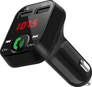 FM Transmitter Auto Kfz Radio Bluetooth Adapter Dual USB Ladegerät für Handy X44 - Bild 1 von 9