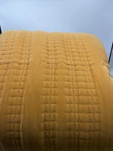 Threshold Lofty Velvet Quilt King Size Dark Gold Color - Picture 1 of 4