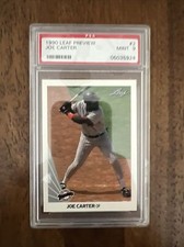 1990 LEAF PREVIEW 2 Of 12 JOE CARTER HOF PSA 9 VERY RARE LOW POP