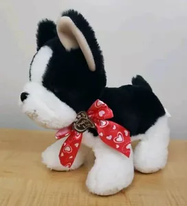 Walmart Peluche Cane Bianco e Nero con Fiocco Cuore Rosso e Etichetta Amore Cucciolo 12" - Foto 1 di 16