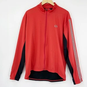 Performance Bike Langarm Full Zip Fahrradjacke reflektierend rot schwarz Gr. XL - Bild 1 von 8