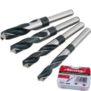 Neilsen 4pc HSS Drill Metal Bits Set Reduced Shank Twist Bit 1/2" 14mm - 20mm - Picture 1 of 3