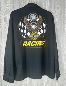 Neu mit Etikett Harley-Davidson Trophy LS Mechanic Racing Shirt schwarz Schönheit Größe Large - Bild 1 von 17