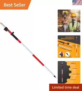 Professional Aluminum Prism Pole 2.6M with Quick Release Clamp - Red & White - Picture 1 of 11