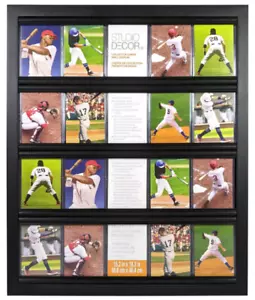 Trading Card Display Frame Wall Mount Baseball Card Display Case UV Protection - Picture 1 of 2