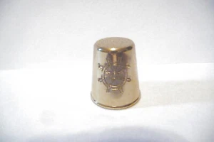 THIMBLE GUILD 4/94 SOLID BRASS AMISH KRAFT CO GRABIL ETCHED "CAPTAIN'S WHEEL" - Picture 1 of 6