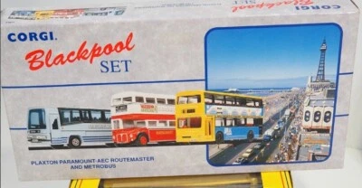 Plaxton Paramount Routemaster & Metrobus Corgi Blackpool Bus Set 97064 New - Image 1 of 3