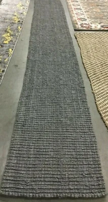 LIGHT GREY 2'-6" X 18' Loose Threads Rug, Reduced Price 1172629746 NF447G-218 - Image 1 of 4