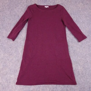 Garnet Hill Youth Girls dress 4 Red Pink Sweater Cotton Stretch - Picture 1 of 9