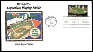2001 Fenway Park FDC Baseball's Legendary Playing Fields Colorano Silk Cachet - Picture 1 of 2