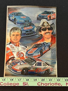 Original NASCAR Artwork Jeanne Barnes 1996 Bobby Hamilton Richard Petty 7x10 - Picture 1 of 5