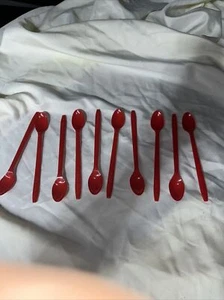 15 current DAIRY QUEEN DQ Plastic Spoons Ice Cream Cone RED Banana Split Classic - Picture 1 of 8