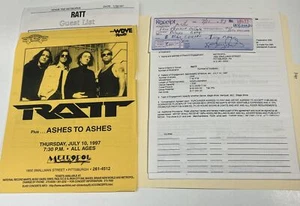 Ratt Concert Contract 1997 Pittsburgh PA - Picture 1 of 1