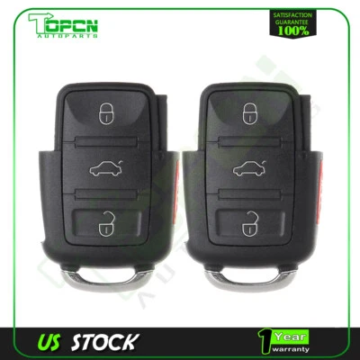 2 For Volkswagen Passat 1998-2001 Keyless Entry Remote Control Car Key Fob - Image 1 of 4