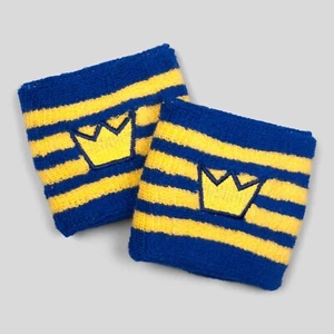 Par de pulseras/sudaderas de tenis retro Bjorn Borg - colores suecos - Imagen 1 de 9