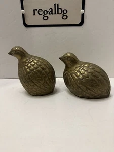Set of two brass Quail Figurines (T)... - Picture 1 of 10