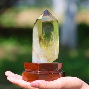 1.05LB Natural Citrine Quartz Crystal Obelisk Specimen Reiki Crystal Wand point - Picture 1 of 10