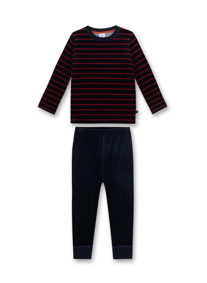 Pijama Nicki, azul oscuro-rojo a rayas de Sanetta talla 116 Foto 1 de 1