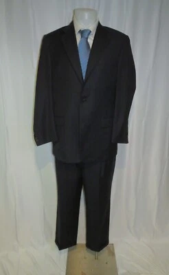 Hickey Freeman Collection Canterbury Blue Stripe Three Button Suit 40R - Image 1 of 4