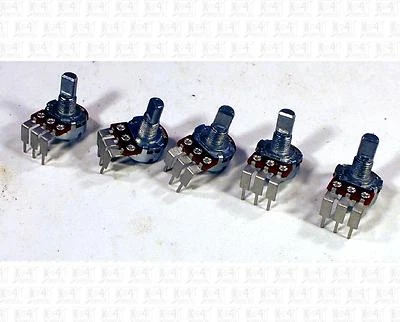 Alpha 250K Ohm Vertical Mount Pot Potentiometers B250K B250K Lot Of 5 - Image 1 of 2