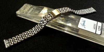 Vintage Speidel Watchband Heavy Small  Link NOS Unused n Case 14MM Stainless  - Image 1 of 4