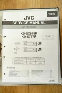 Service Manual-Anleitung für JVC KD-SX878R,KD-S777R, Original - Bild 1 von 1