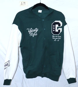 Kinder Zara Letterman Man College Jacke grün-weiß Größe 13/14 - Bild 1 von 18