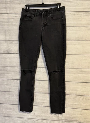 Pantalones de mezclilla negros desgastados Articles of Society dobladillo crudo – para mujer talla 27 Foto 1 de 4