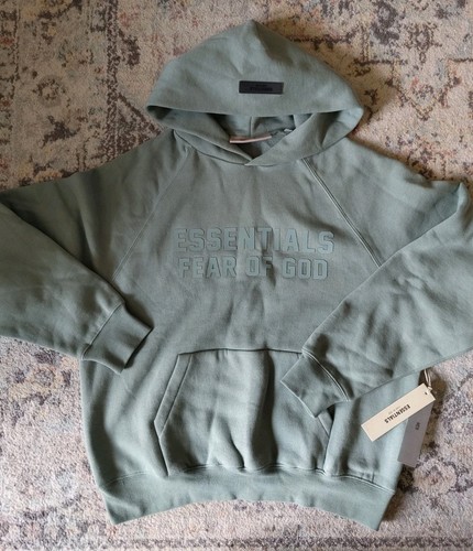 Felpa con cappuccio pistacchio Essentials "paura di dio" nuova