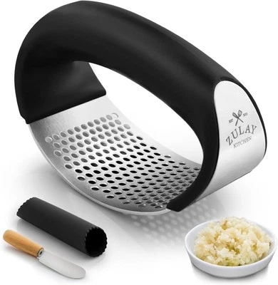 Zulay Stainless Steel Garlic Press Rocker Set - Premium Night Black  - Image 1 of 4
