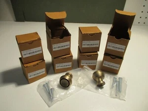 Signature hardware 1" CIPULLO SOLID BRASS ROUND CABINET KNOB - 8 ANTIQUE BRASS - Picture 1 of 10