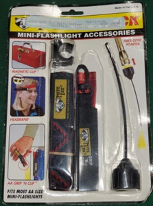 Paquete de utilidad Nite Ize Mini Maglite banda para la cabeza de fibra óptica agarre útil nuevo de Lote Antiguo - Imagen 1 de 1