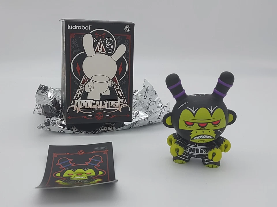 Kidrobot 2012 Dunny Apocalypse Black Mutant Ape Of No Hope 3" Figure Kronk 1/16 - Image 1 of 4
