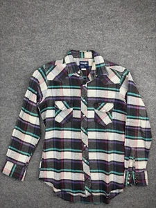 Vintage Woolrich Pearl Snap Shirt Men's 16.5 Plaid Flannel Western Cowboy X-Long - Picture 1 of 6