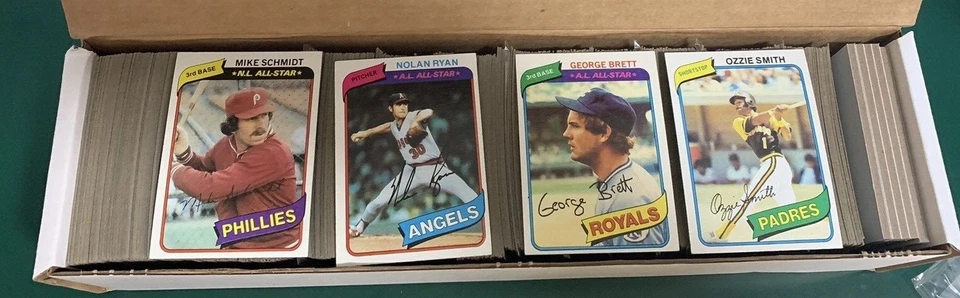 1980 Topps Baseball SET BREAK singles - stars, commons, HOFers - #1-250 - Image 1 of 1