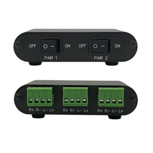 2 Way Zone Audio Stereo Speaker Selector Swtich Switcher Switching Box -P21 - Picture 1 of 9