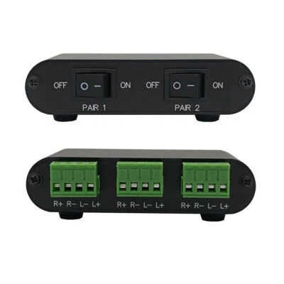 2 Way Zone Audio Stereo Speaker Selector Swtich Switcher Switching Box -P21 - Image 1 of 4