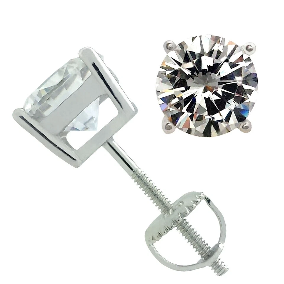 Aretes de moissanita de 1,00 quilates en plata de ley (Charles y Colvard)  Foto 1 de 1