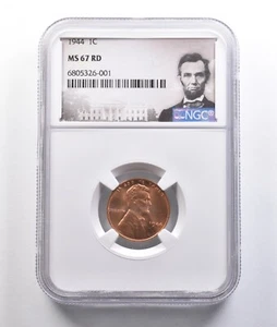 1944 Lincoln Wheat Cent MS67 RD NGC *6806 - Picture 1 of 3