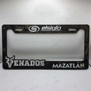 Elsiglo Venados De Mazatlan Black Plastic License Plate Frame Front Or Rear - Picture 1 of 2
