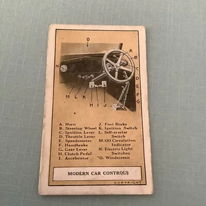 1922 B Morris Cigarettes- Motor Series Parts - #25 Modern Car Controls BB - Picture 1 of 2