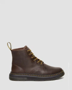 Dr. Martens Crewson Crazy Horse Leather Chukka Premium Boots Dark Brown - Picture 1 of 7