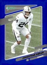 2021 Donruss #89 Johnathan Abram Press Proof Red Near mint or better