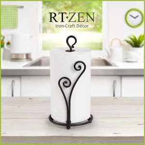 Soporte decorativo de toallas de papel forjado hecho a mano hecho a mano por RTZEN-Decor - Imagen 1 de 8