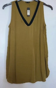 BNWT River Island Khaki Green Sleeveless Top Size 8 - Picture 1 of 4