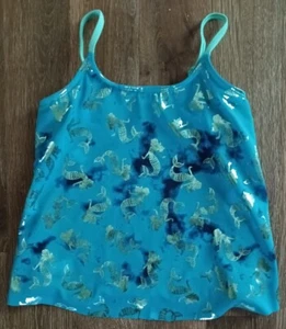 Justice Tankini Swim Suit Top Only no bottoms Sz 12 mermaid shimmer NWT - Picture 1 of 5