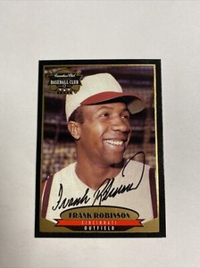 1996 Canadian Club Classic Frank Robinson Cincinnati Reds Autograph Card